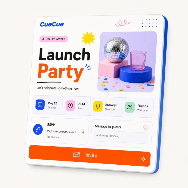Online Invitation template preview